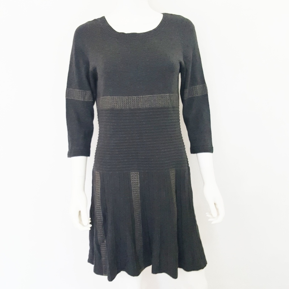 Max Studio Fit & Flare Light Knit Dress Large